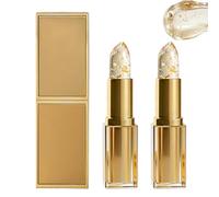 PH Adjusting Lipstick for Mature Women, Colour Changing Clear To Pink Gold Foil, Moisturizing Long Lasting Lip Care (2 pezzi)