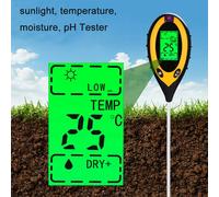 Ph Metro Del Terreno Tester Arancione + Nero Temperatura 200mm 320 65mm 4 IN 1