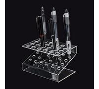 PH PandaHall 1 organizer per penne a 24 scomparti per penne e matite trasparenti espositore per penne e matite in acrilico portapenne, organizer per pennelli da trucco, espositore per penne per ufficio, casa, negozio, collezione di penne