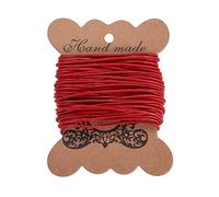 PH PandaHall 1 Rotolo 1.5mm 10m Filo di Cuoio Vacchetta Rotonda per Collana Perline Braccialetto Monile 10 Metro Lunghezza Rosso