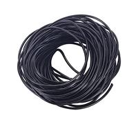 PH PandaHall 1 Rotolo 2mm 10m Filo di Cuoio Vacchetta Rotonda per Collana Perline Braccialetto Monile 10 Metro Lunghezza Nero
