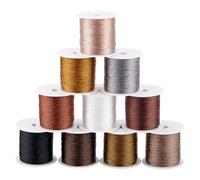 PH PandaHall 10 Colori 1000m Filo per Perline Corda in Poliestere per Gioielli, 0.1mm Filo per Braccialetto Artigianale per La Creazione di Gioielli Fai Da Te Artigianato