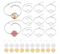 PH PandaHall 10 Imposta Bracciali per Sublimazione Grezzi, Braccialetti con Vassoio per Foto Regolabili Braccialetti con Trasferimento di Calore con Dis Vuoti per Sublimazione per La Realizzazione