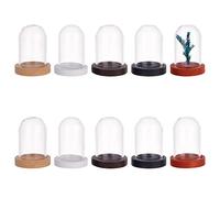 PH PandaHall 10 pz Vetro Display Dome Cloche, Display Bottiglie Bell Jar Display Dome con Cork Base Vetro Decorazione Bottiglie per Wedding Party Favors Artigianato Decorazioni, 1.1x0.78inch /2.9x2cm