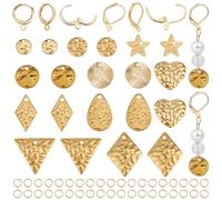 PH PandaHall 10 Set Kit per Creare Orecchini Placcati Oro 18K, Ganci per Orecchini a Leva Kit Orecchino Pendenti Ganci per Orecchino per Donne Creazione di Gioielli Regalo