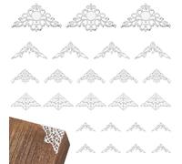 PH PandaHall 100 pz Angolo di Protezione Triangolare In Ferro 5 Stili Angoli per Libri Angoli per Connettori A Triangolo Cavo Angolo per Cornice Metallo per Protezione Dei Libri Creazione di Gioielli