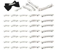 PH PandaHall 100 pz Molletta Francese,5 taglie Mollette per Capelli In Metallo Barrette Blanks Ferro Rettangolo Clip Artigianali Barrette Base Clip per Capelli A Coccodrillo per Fai Da Te Hairbow