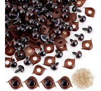 PH Pandahall 100 set Occhi di Sicurezza Occhi Artigianali con Fibbie per Palpebre Occhi di Animali di Peluche Occhi All'Uncinetto con Rondelle per Amigurumi Burattino Teddy Bear Creazione di Animali