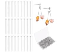 PH PandaHall 1000pz 40mm Perni A Testa Sferica in 304 Acciaio Inossidabile, 0.7mm Perni con Testa per Orecchini Ciondoli Bracciali Collane Fai Da Te, Testa: 2mm