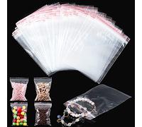 PH PandaHall 100pz Bustine di Plastica con Chiusura a Zip Busta Confezione OPP Sacchetti Trasparenti Riutilizzabile 15x10cm per Confetti Regalo Bigiotteria Organizzare Conservare
