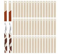 PH PandaHall 100pz Ciondoli in Legno, Grezzi per Orecchini in Legno a Rettangolo 40mm Lungo Legno Non Rifinito Etichette Orecchini Ciondoli per Collana Creazione di Gioielli Pittura Colorazione