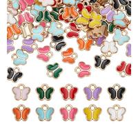 PH PandaHall 100pz Ciondoli In Smalto A Forma di Farfalla, 10 Colori Farfalle Ciondoli In Lega Smaltata Animali Pendenti Gioielli Pendenti per Fai Da Te Orecchini Collane Bracciale Gioielli