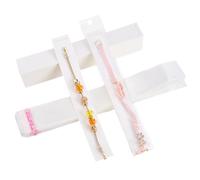 PH PandaHall 100pz Espositore per Braccialetti Bianco Schede Espositive per Braccialetti, 21x3cm Carte per Gioielli Sacchetti OPP per Collana Girocollo Gioielli Display Packaging Vendita