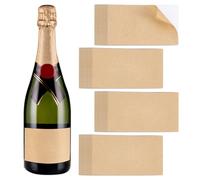 PH PandaHall 100pz Etichette per Bottiglie di Vino Rettangolari Adesivi Kraft Etichette Vuote Stampabili per Stampante Laser Etichette Impermeabili per Casa Matrimonio 5x8.9cm