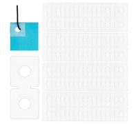 PH PandaHall 100pz Linguette Adesive in Plastica Trasparente per Striscioni | 82x38mm Linguette Adesive per Appendere Striscioni, Linguetta Autoadesiva per Banner con Occhielli per Poster