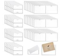 PH PandaHall 100pz Porta Etichetta Autoadesivo Porta Etichette Trasparenti per Scaffali, Tasche per Biglietti Da Visita Tasca Adesiva per Cartelle di File Scaffale di Archiviazione, 52x95x0.5mm