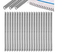 PH PandaHall 100pz Spirali per Rilegatura in Plastica 10mm Bobine di Rilegatura a Spirale Nero, Dorsi di Rilegatura con Passo 4:1, Capacità di 75 Fogli, 48 Anelli per Rilegatura Casa Scuola Ufficio