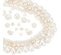 PH PandaHall 110pz 3 Misure Perle D'Acqua Dolce Perle Naturali Coltivate Irregolari Perline di Pietre Preziose Autentiche con Fori per Creazione di Gioielli Bracciali Collane Artigianato, 2.5~8mm