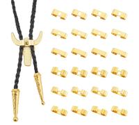 PH PandaHall 120pz 3 Stili Bolo Tie Kit Bolo Tie Slide Clasps Bolo Tie Making Supplies Bolo Cap Fermagli di Ricambio per La Creazione di Gioielli Dorato 16.5mm