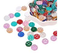 PH PandaHall 130pz Cabochon Strass 13 Colori Cabochon in Resina Rotondo per Fare Orecchini Bracciali Collana Anelli Gioielli 12mm Cabochons Resina per Decorazione Mestiere Fai Da Te