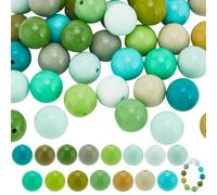 PH PandaHall 15 Colori 60 pz Perline In Silicone 15mm Perline Focali Verdi Perline Distanziali In Gomma Perline Rotonde per Braccialetti Perline Sfuse per Penne Portaavi Artigianato Creazione