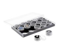 PH PandaHall 15 Contenitore per Gemme Scatola per Pietre Preziose Espositore per Anelli di Diamanti con Coperchi e Interno In Velluto per Monete di Diamanti 2.4 cm