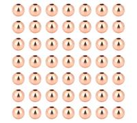 PH PandaHall 150pz Perline Rotonde Lisce Perline di Ottone, 5mm Oro Rosa Perline Distanziatori per Bracciale Collana Gioielli Fai da Te Fare, Foro: 1mm