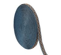 PH PandaHall 15m 14mm Nastro in Poliestere Intrecciato Modello a Rombi Gimp Treccia in Pizzo per Costume Artigianato da Cucito Fai Da Te Decorazione Domestica, Blu Acciaio