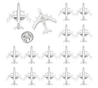 PH PandaHall 16 spille per aereo, spilla per aereo, in lega, spille da volo, con risvolto, per aerei, per zaino, costume da aviazione, festa, 25 x 22 mm, Metallo
