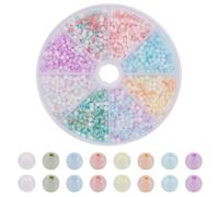PH PandaHall 1600pz 8 colori Perline di Vetro Da 3mm 8/0 perline Colorate per La Vita Piccole Perline Artigianali Mini Perline di Vetro Piccole Perline Distanziatrici Perline di Semi