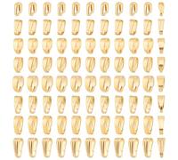 PH PandaHall 160pz 18K Placcato Oro Ganci per Ciondoli Pinch Clip Bail Chiusure Connettori per Ciondolo, 8 Stili Ottone Snap On Bails Ciondolo per Collana Creazione di Gioielli