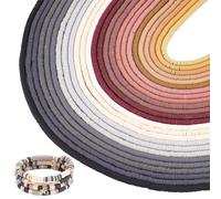 PH PandaHall 17000 perline di Argilla Da 6 mm, 25 colori Piatti Tondi Perline Polimeriche Disco Perline Heishi Perline Neutre In Argilla Polimerica per Braccialetto Pendente Collana Girocollo Estate