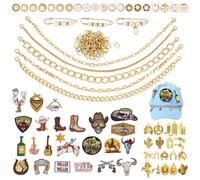 PH PandaHall 173pz Kit per Realizzare Catene per Cappelli Da Camionista, 5pz Catene di Metallo Staccabili Fai Da Te Spille di Perle per Donna Uomo Berretto da Baseball in Rete