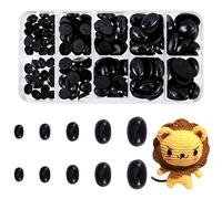 PH PandaHall 180pz Naso di Sicurezza per Amigurumi 8~18mm Naso in Plastica per Peluche Nasi di Sicurezza per Orsacchiotto Teddy Puppet Farciti Animali Fai da Te