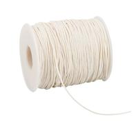 PH PandaHall 1mm Filo Cotone Cerato 100 Iarde Filo per Collane Filo Cerato per Bracciali Macrame, Bianco Filo per Braccialetti Fai Da Te Forniture per Creazione di Gioielli Artigianato