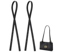 PH PandaHall 2 pezzi cinghie per borsa in pelle sostitutive, estensori per manici di borsa da 80 cm di lunghezza, neri, cinturini per borsa a tracolla, cinturini per portafoglio per borse
