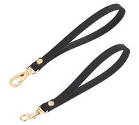 PH PandaHall 2 Stile Cinturino Da Polso In Pelle, Cinturino Portachiavi Nero Cinturino Da Polso di Ricambio Cinturino Corto con Fermagli Dorati per Portafogli Pochette Chiavi Cordino Custodia