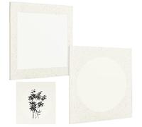 PH PandaHall 20 fogli di Carta Shikishi Premontata, Carta Xuan Grezza Shikishi Board Forniture per Calligrafia Cinese Disegno Carta di Riso per Pittura Sumie Graffiti Wall Art Decoration, 25x27 cm