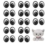 PH PandaHall 20 Paio Toppe Termoadesive con Occhi Neri Bianchi Toppe Ricamate con Occhio Carini Da Cucire Sugli Occhio Toppa Decorative a Occhi Da Cartone Animato per Cappello Scarpe Giacca 20x15.5mm