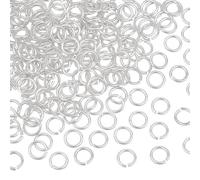 PH PandaHall 200 pz 925 Anelli di Salto Aperti Placcati In Argento Sterling 4mm Piccolo O Ring Connettore per Creazione di Gioielli Chiusura A Cerchio Anelli di Collegamento Mini Anelli Connettori