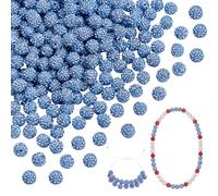 PH PandaHall 200 pz Blu Strass Perline 10 mm Perline di Cristallo Disco Ball Perline Perle di Argilla Polimerica Penna per La Creazione di Gioielli