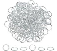 PH PandaHall 200pz Anelli Aperti di Salto 18mm Anelli Aperti in Alluminio Argento per Bracciali Collane Orecchini Ciondoli Bigiotteria Portachiavi Artigianato Fai da Te