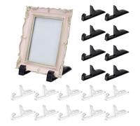 PH PandaHall 20pz Supporto per Cornice per Foto Supporto per Cavalletto In Resina Supporti per Piatto Trasparente Nero Supporti per Immagini Libri Matrimonio Decorazione Casa Ufficio, 11x1.4x4.9cm