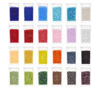 PH PandaHall 24 Colori Perline Semi di Vetro 2mm Perline di Colori, Mini Perlines Distanziali Rotonde per Orecchini Pendenti Bracciale Gioielli Fai Da Te, Foro:1mm
