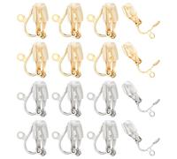 PH PandaHall 24 Confezione Convertitori Clip per Orecchini Cuscinetti per Orecchini In Silicone Clip per Orecchini Clip per Orecchini Orecchini Ad Anello per Donna Uomo Orecchie Non Forate