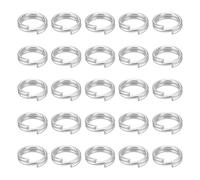 PH PandaHall 25pz Anelli Doppio in 925 Argento Sterling 6mm Collegamento per Collana Anelli Aperti di Salto per La Creazione di Gioielli Portachiavi Collane Bracciale Fai Da Te