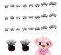 PH PandaHall 26pz Ciglia di Sicurezza per Animali all'Uncinetto 18~35mm Ciglia per Amigurumi in Acrilica Nero per Realizzare Pupazzi di Peluche e Orsetti