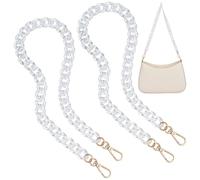 PH PandaHall 2pz Catene per Borse in Acrilico 60.5cm Catena di Ricambio per Borse Trasparente Catena per Borsa Decorative per Borsetta Portafogli Borsa a Spalla