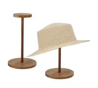 PH PandaHall 2pz Espositore per Cappelli in Legno Portacappelli da Tavolo, Marrone Supporto per Cappelli per Venditori Home Hat Helmet Display Organizer, 14.5x26.3cm