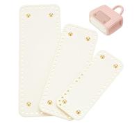 PH PandaHall 3 Dimensioni Fondo per Borsa Uncinetto Bianco Base per Borsa in Pelle PU, Fondo per Borse Rettangolare in Similpelle per Realizzare Borse Tote All'Uncinetto Sacchetto a Maglia